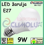 LED BULB E27  9W , 3500K, A65, Vk